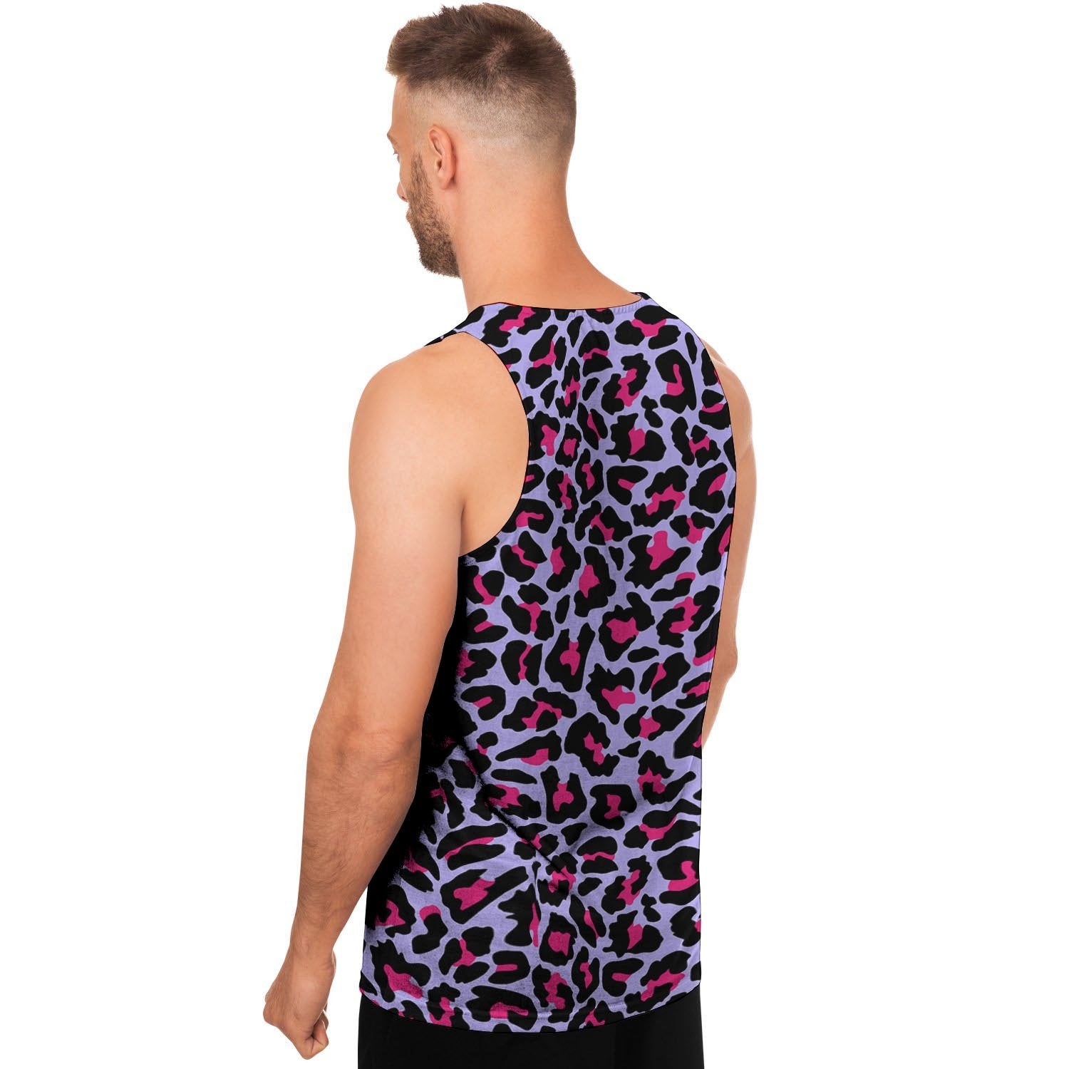 Neon Leopard Men's Tank Tops-grizzshop