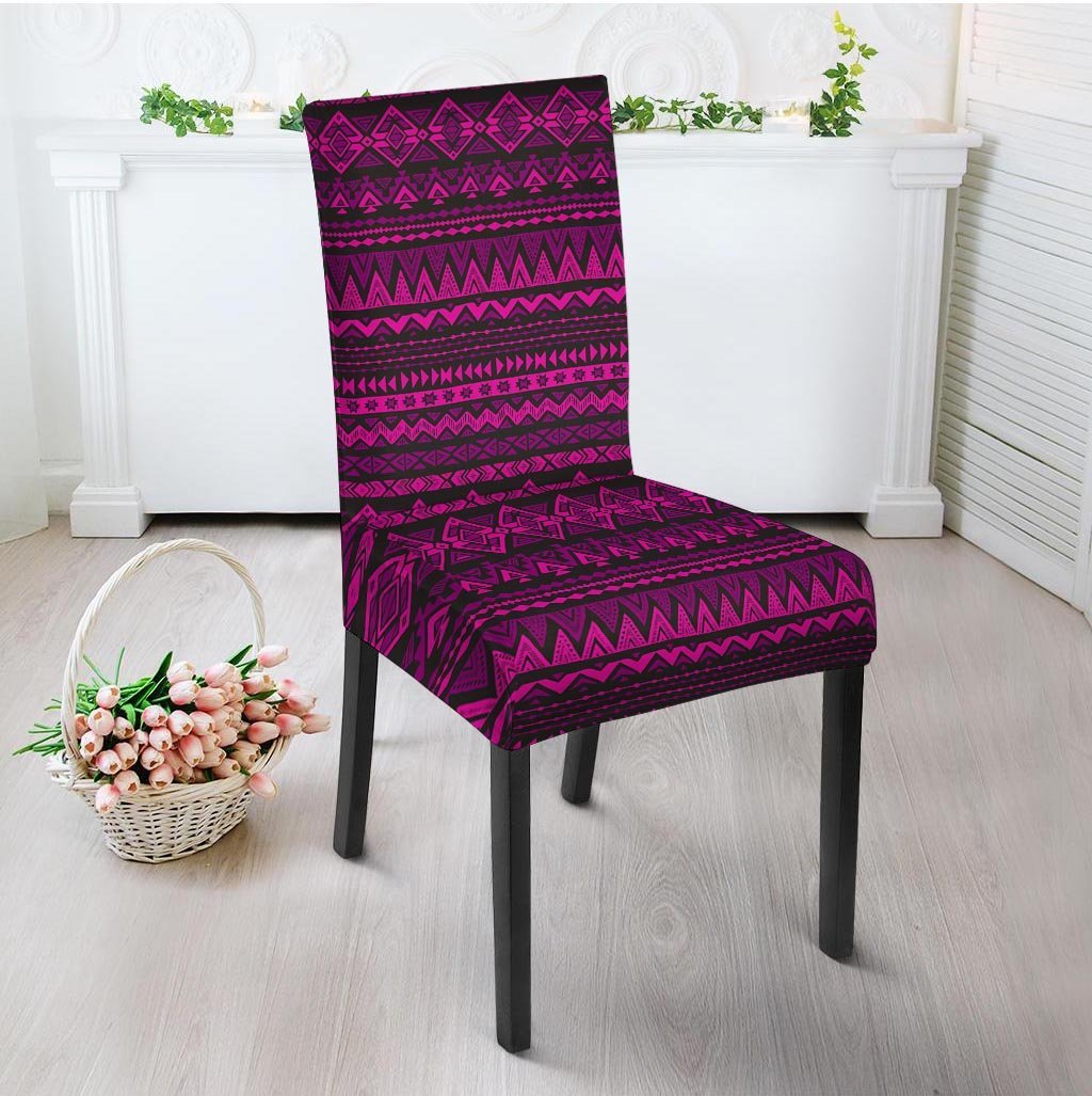 Neon Pink Ethic Aztec Print Chair Cover-grizzshop