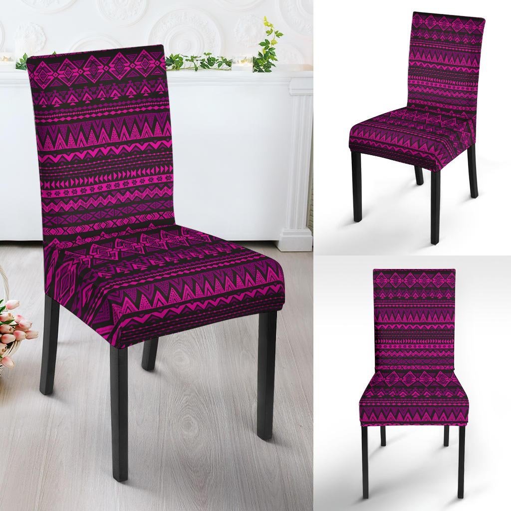 Neon Pink Ethic Aztec Print Chair Cover-grizzshop