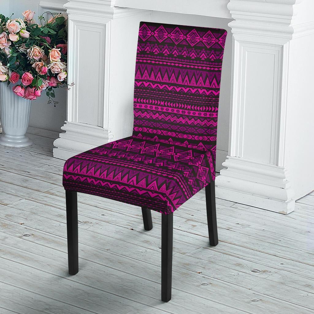 Neon Pink Ethic Aztec Print Chair Cover-grizzshop