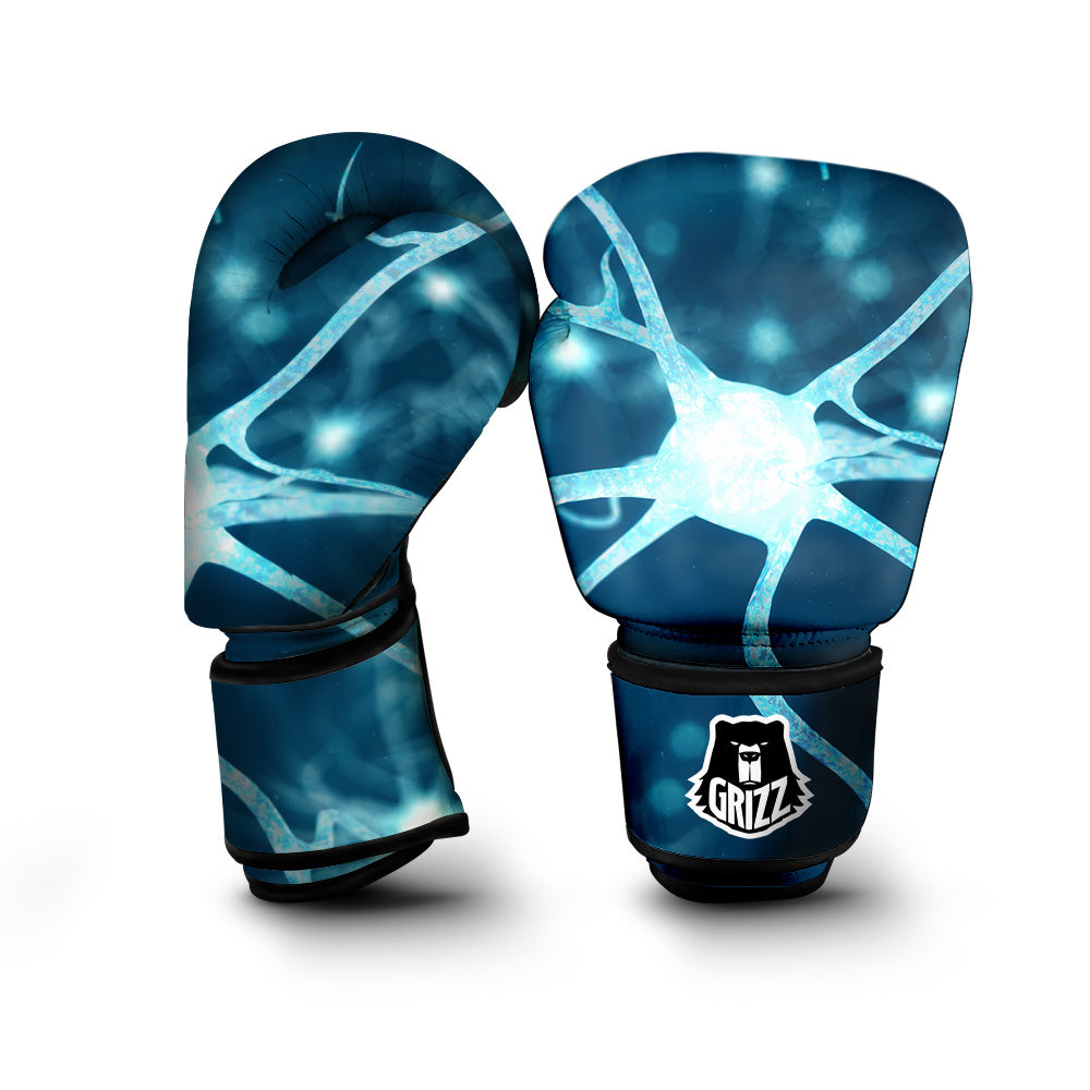 Neurons Inside The Brain Print Boxing Gloves-grizzshop