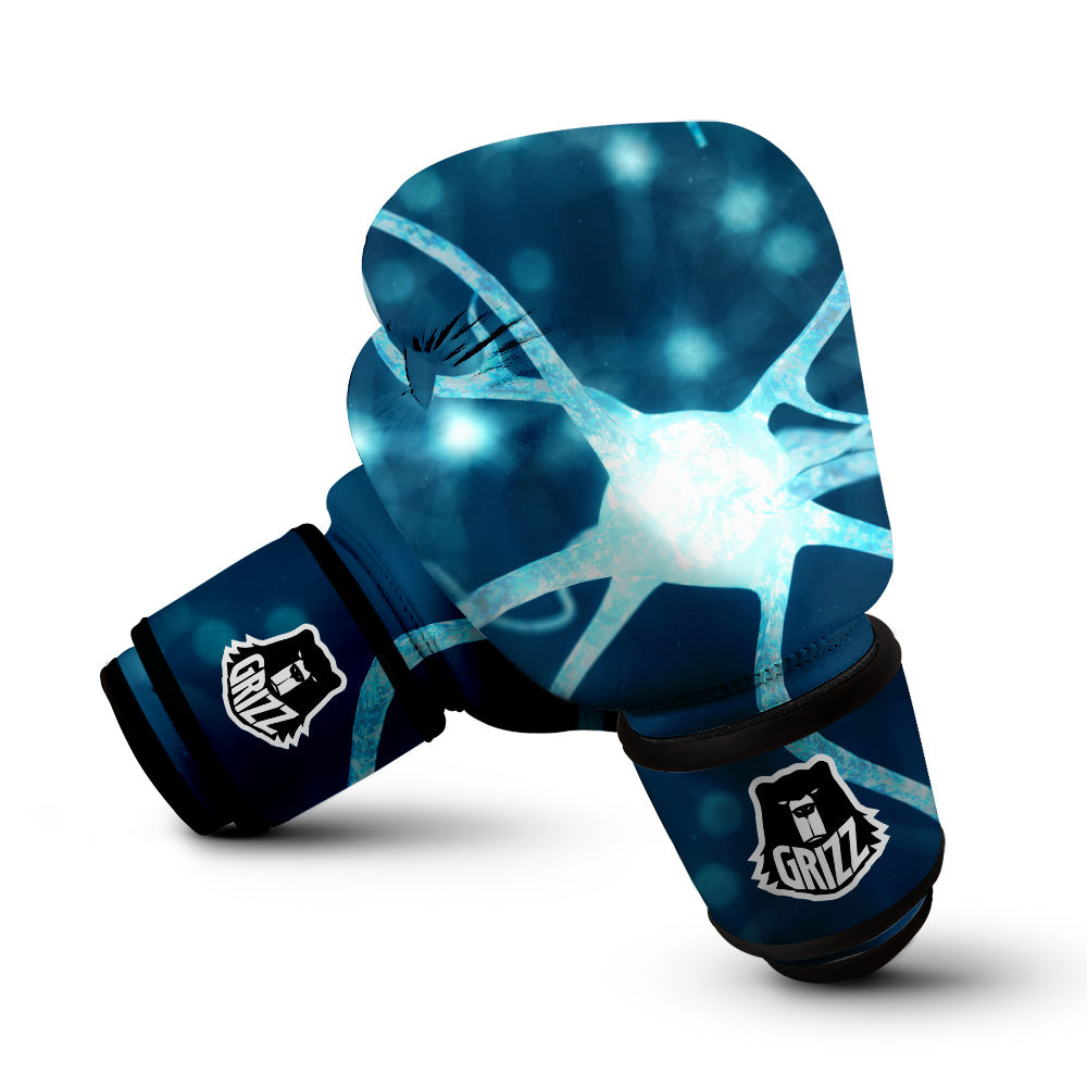 Neurons Inside The Brain Print Boxing Gloves-grizzshop