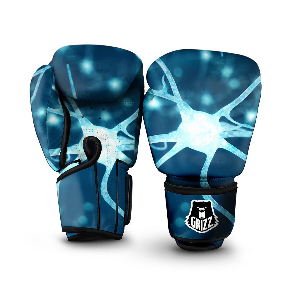 Neurons Inside The Brain Print Boxing Gloves-grizzshop