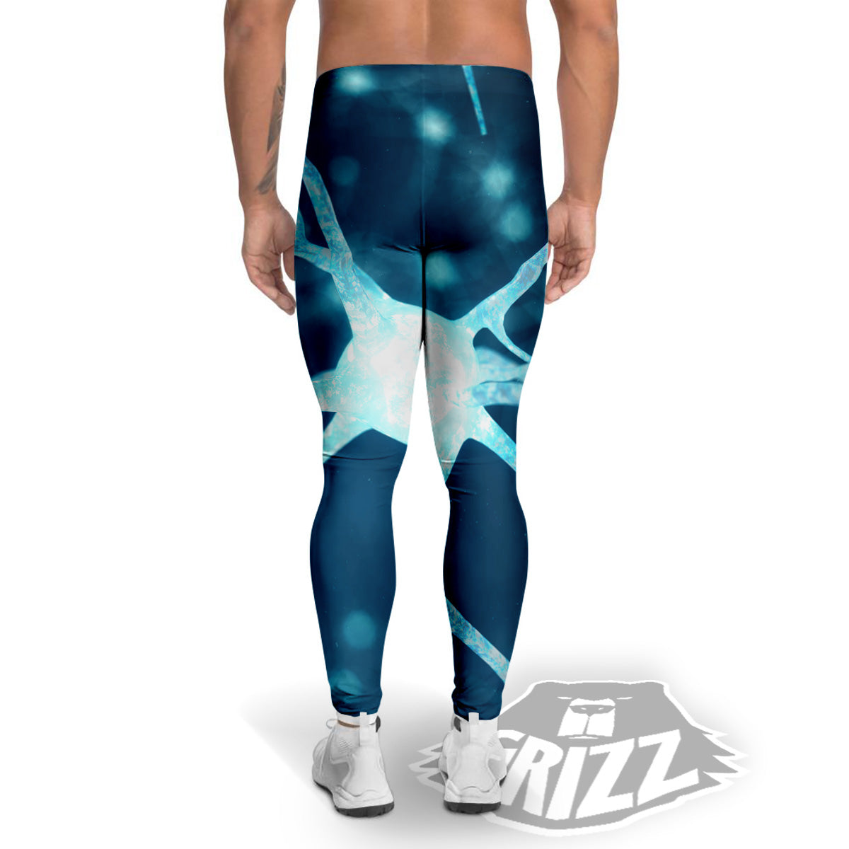 Neurons Inside The Brain Print Men's Leggings-grizzshop