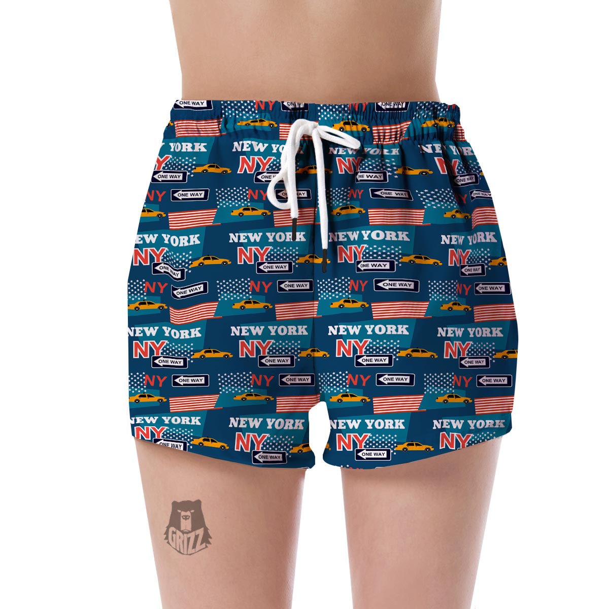 New York Pattern Print Women's Shorts-grizzshop