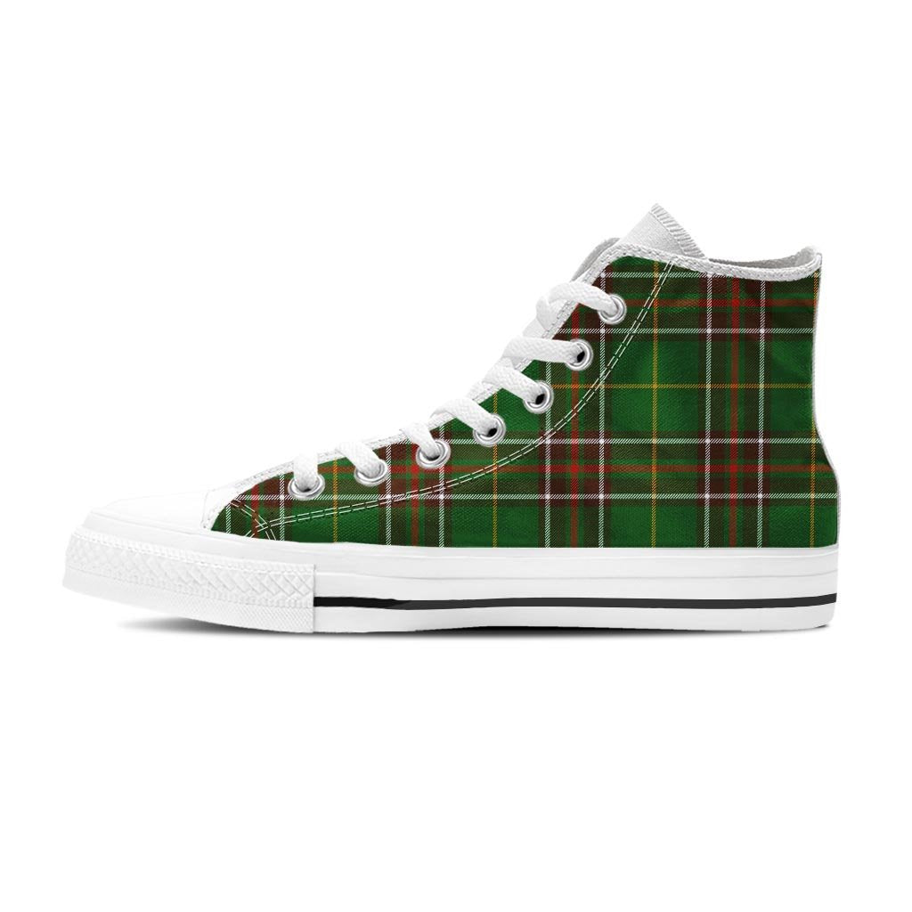 Newfoundland Tartan Green Plaid Women's High Top Shoes-grizzshop