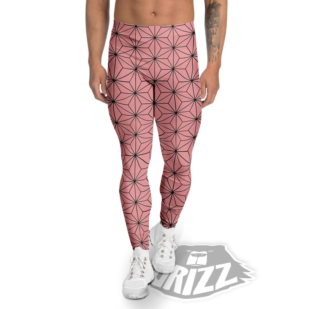 Nezuko Print Pattern Men's Leggings-grizzshop