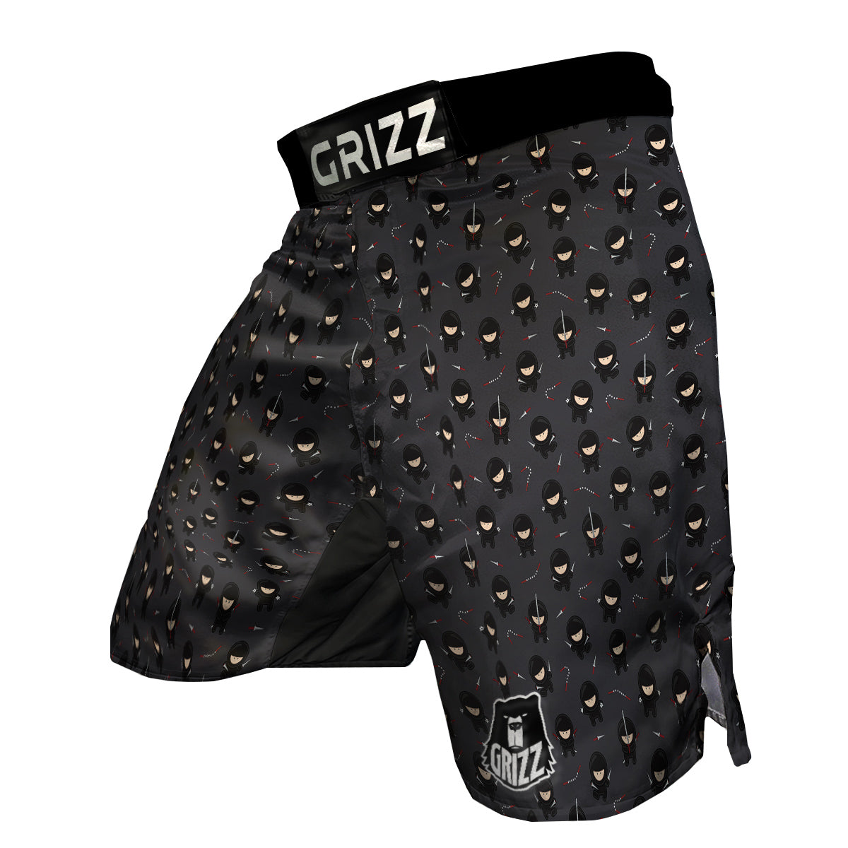 Ninja Cute Print Pattern MMA Shorts-grizzshop