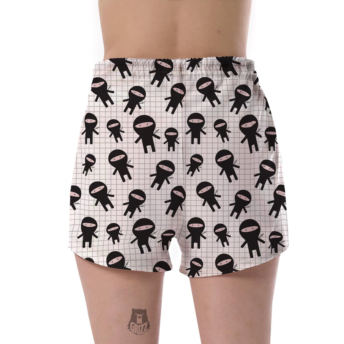 Ninja Pattern Print Women's Shorts-grizzshop