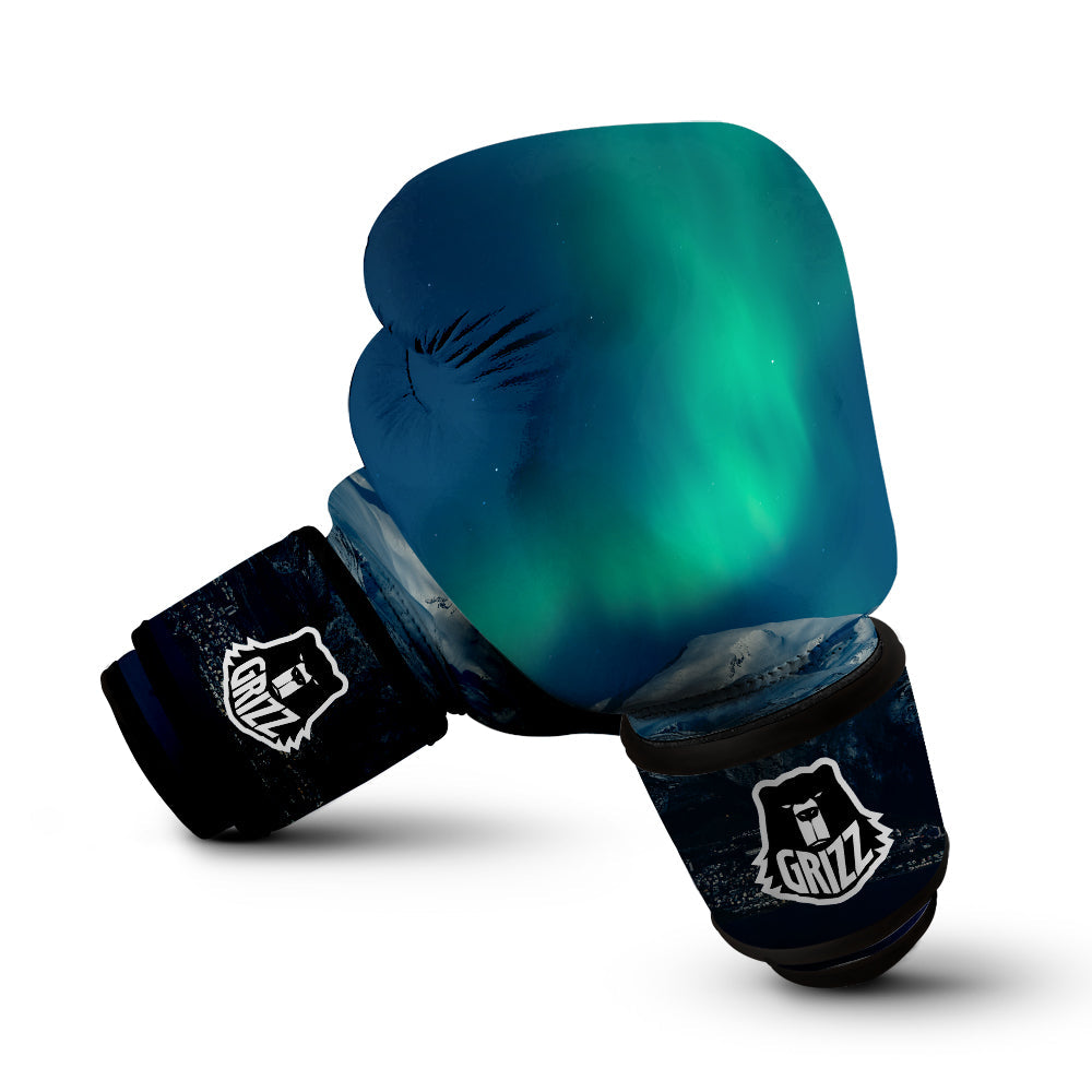Northern Lights Print Boxing Gloves-grizzshop