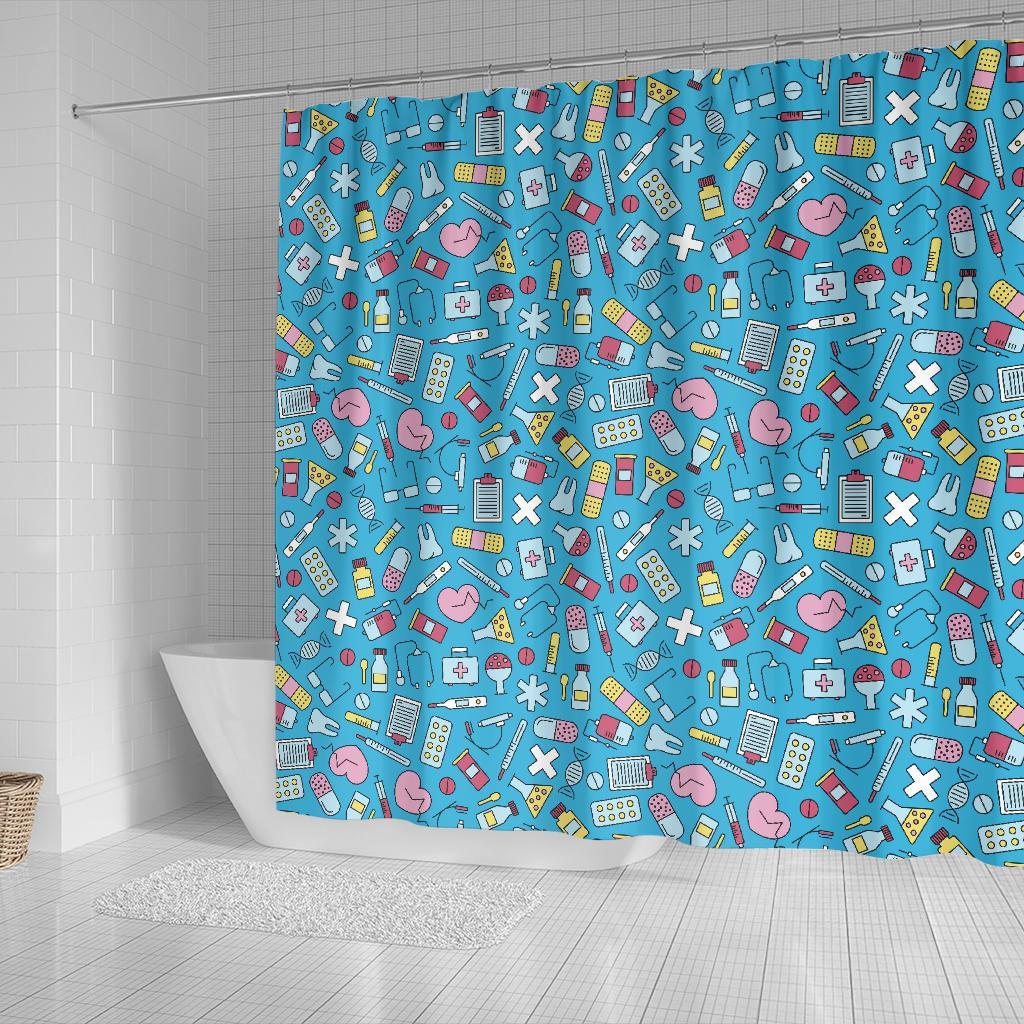 Nurse Print Pattern Bathroom Shower Curtain-grizzshop