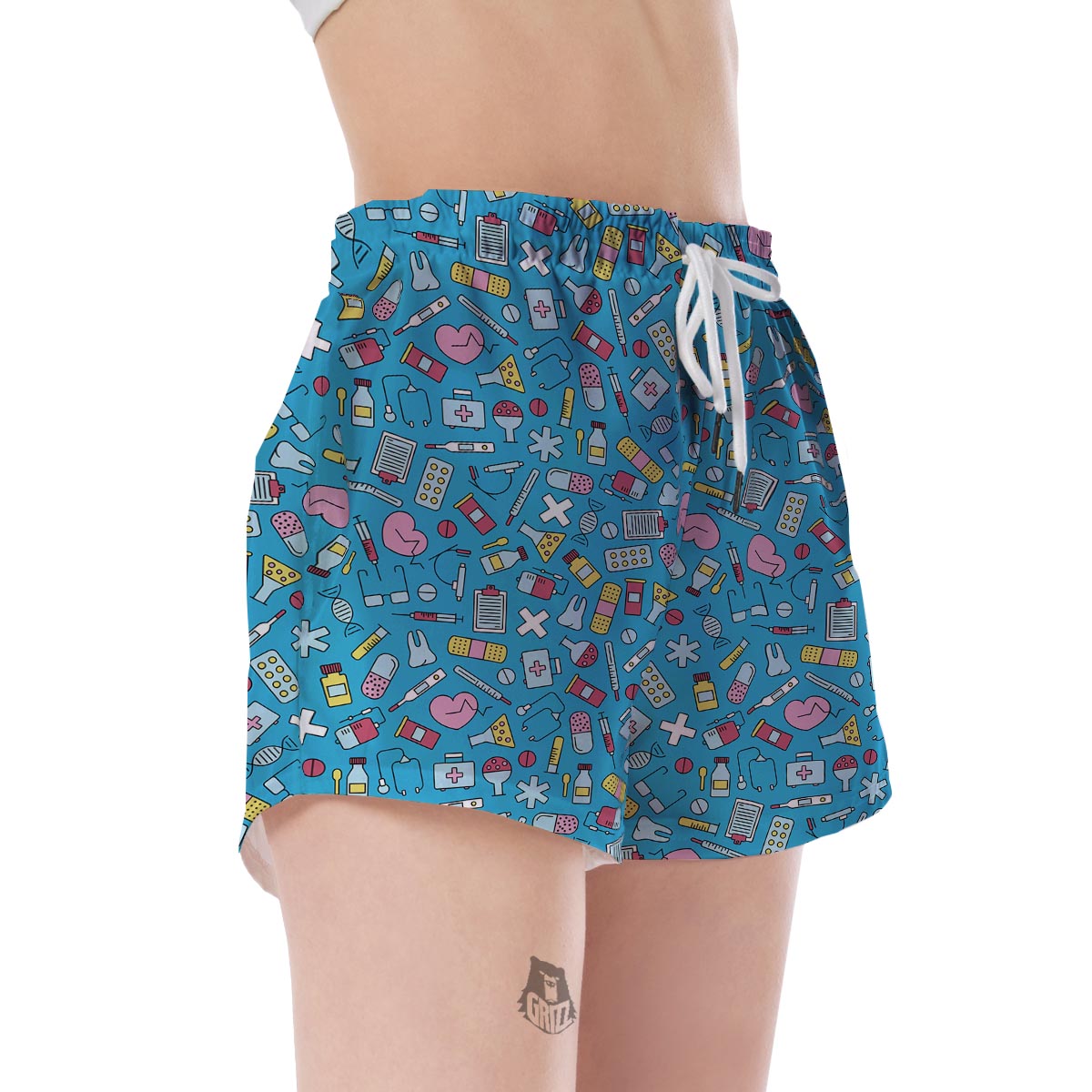 Nurse Print Pattern Women's Shorts-grizzshop