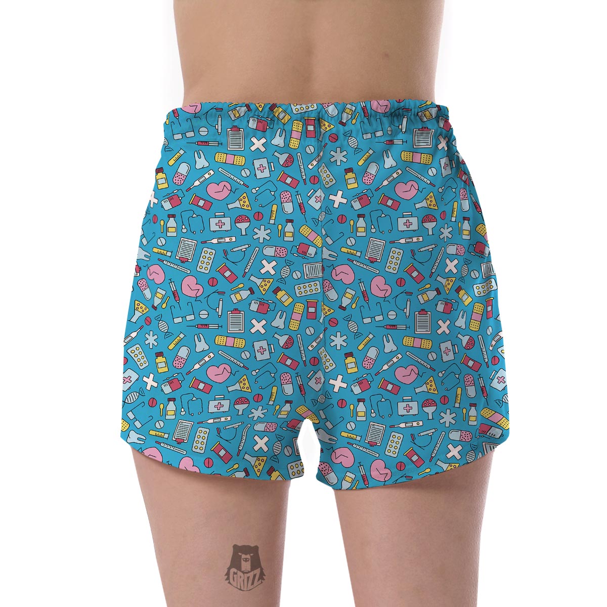 Nurse Print Pattern Women's Shorts-grizzshop
