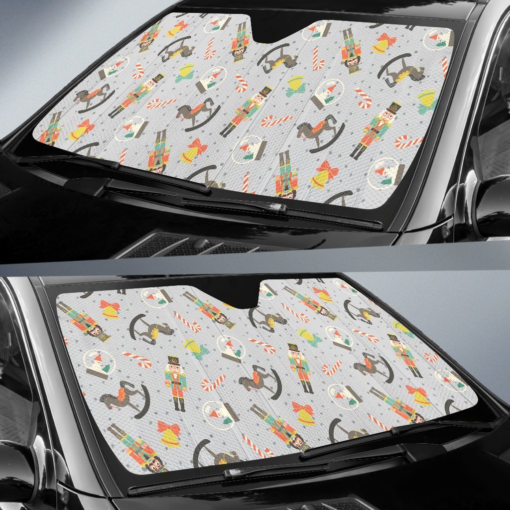 Nutcracker Pattern Print Car Sun Shade-grizzshop