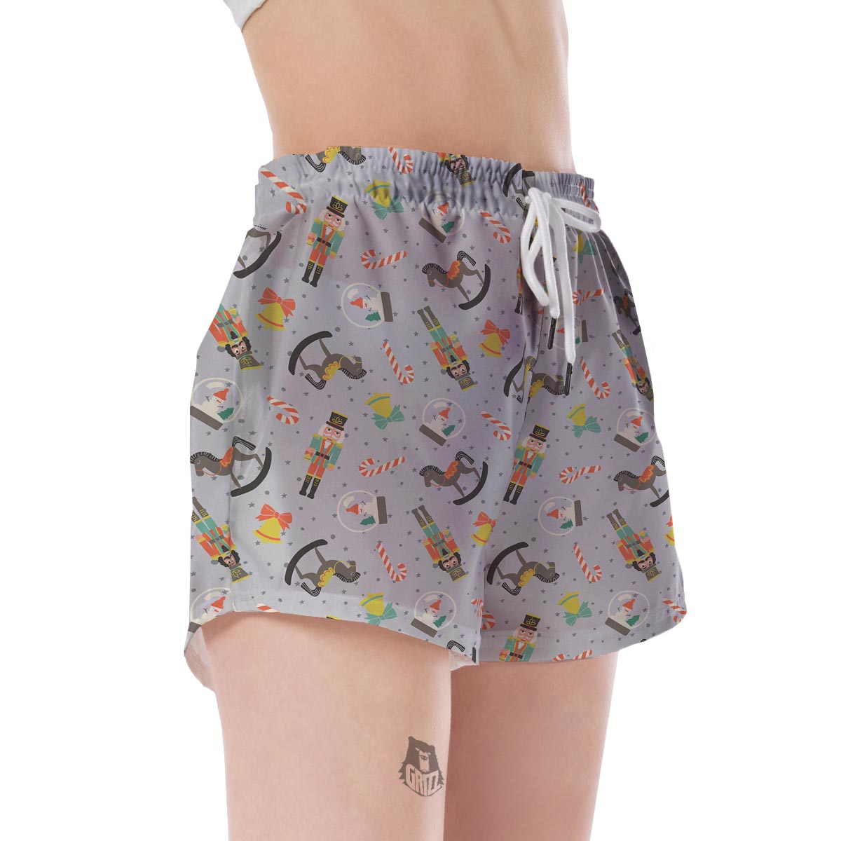 Nutcracker Pattern Print Women's Shorts-grizzshop