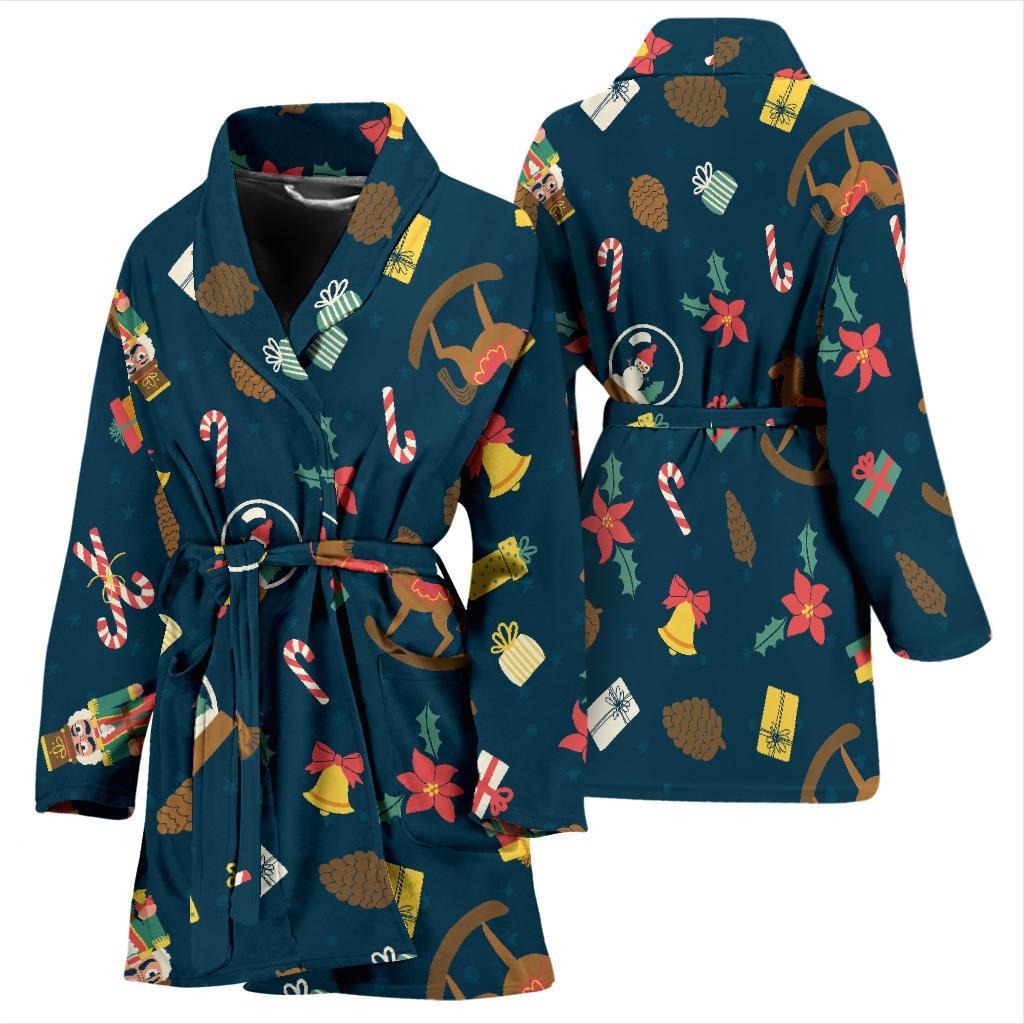 Nutcracker Print Pattern Women Long Robe-grizzshop