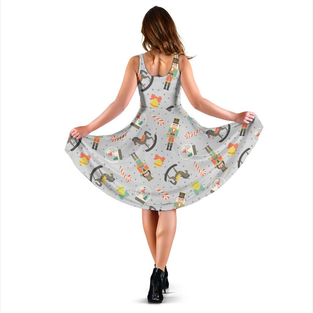 Nutcracker Pattern Print Dress-grizzshop