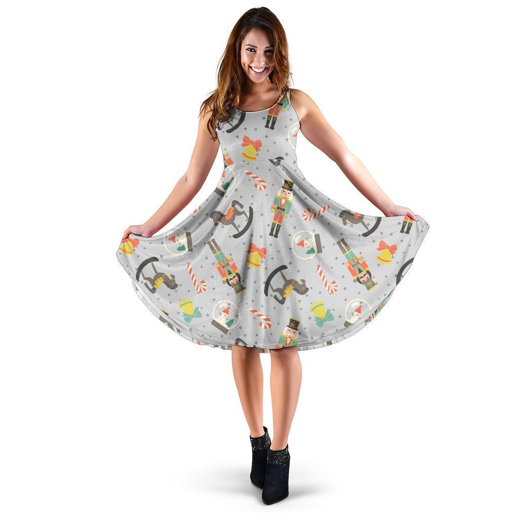 Nutcracker Pattern Print Dress-grizzshop