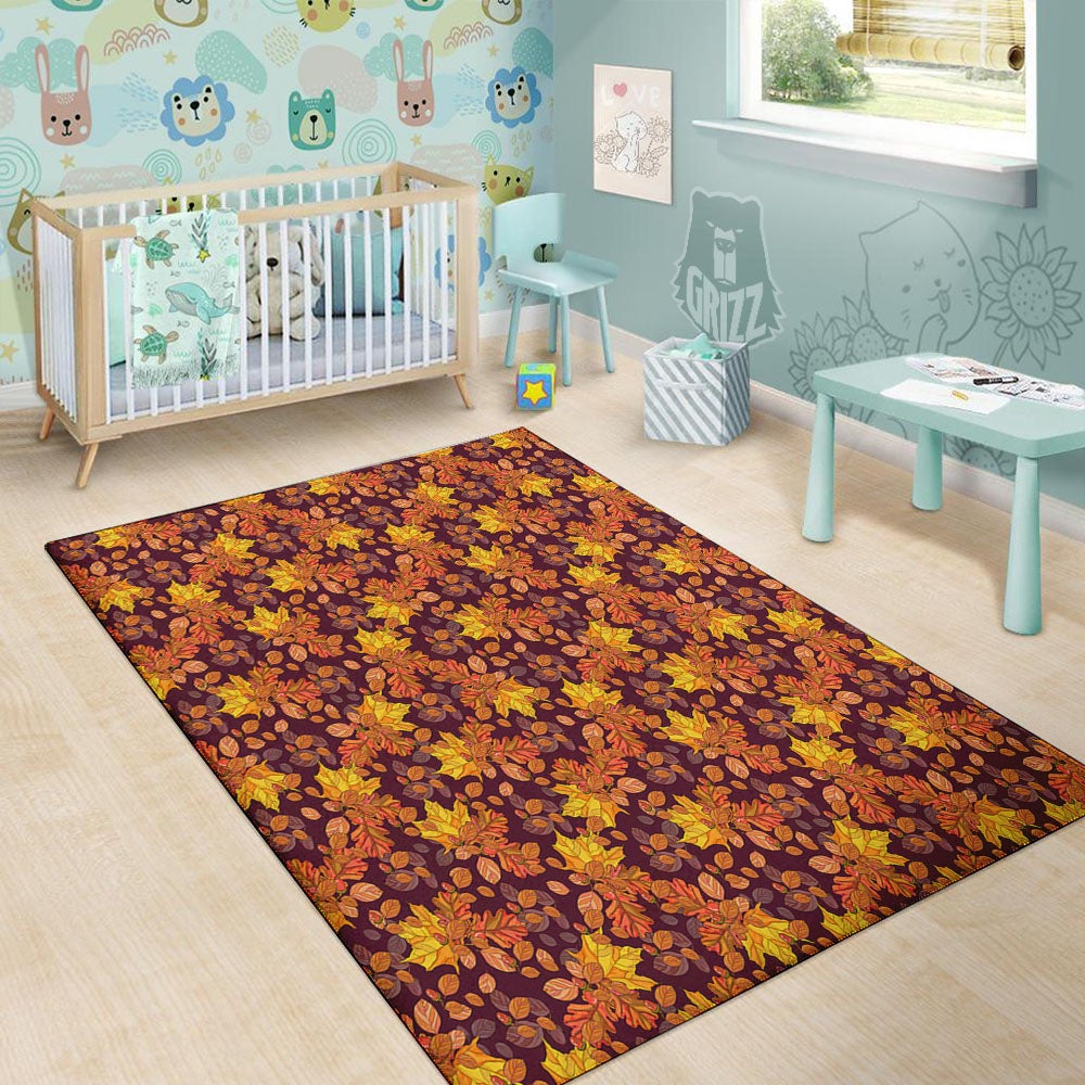 Oak Maple Print Pattern Floor Mat-grizzshop