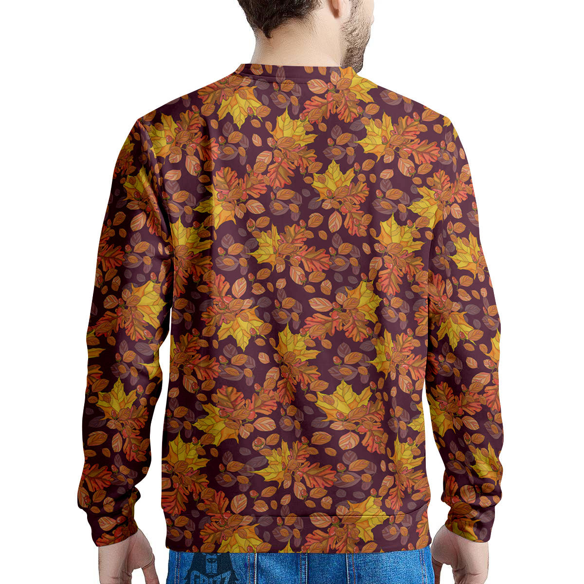 Oak Maple Print Pattern Men's Sweatshirt-grizzshop