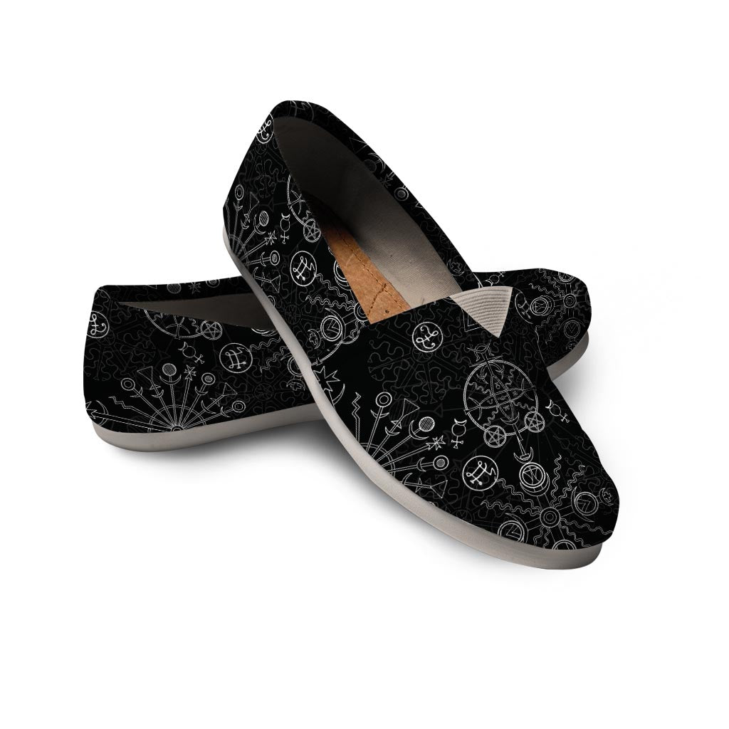 Occult Witch Gothic Canvas Shoes-grizzshop