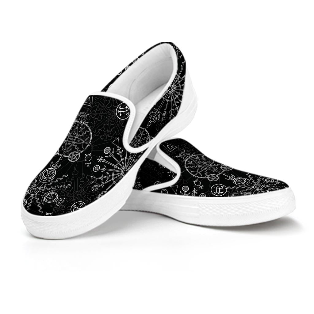 Occult Witch Gothic Men's Slip On Sneakers-grizzshop