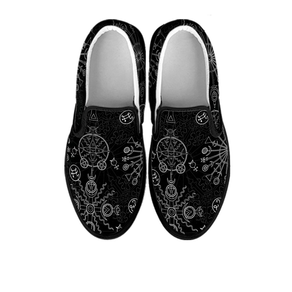 Occult Witch Gothic Men's Slip On Sneakers-grizzshop