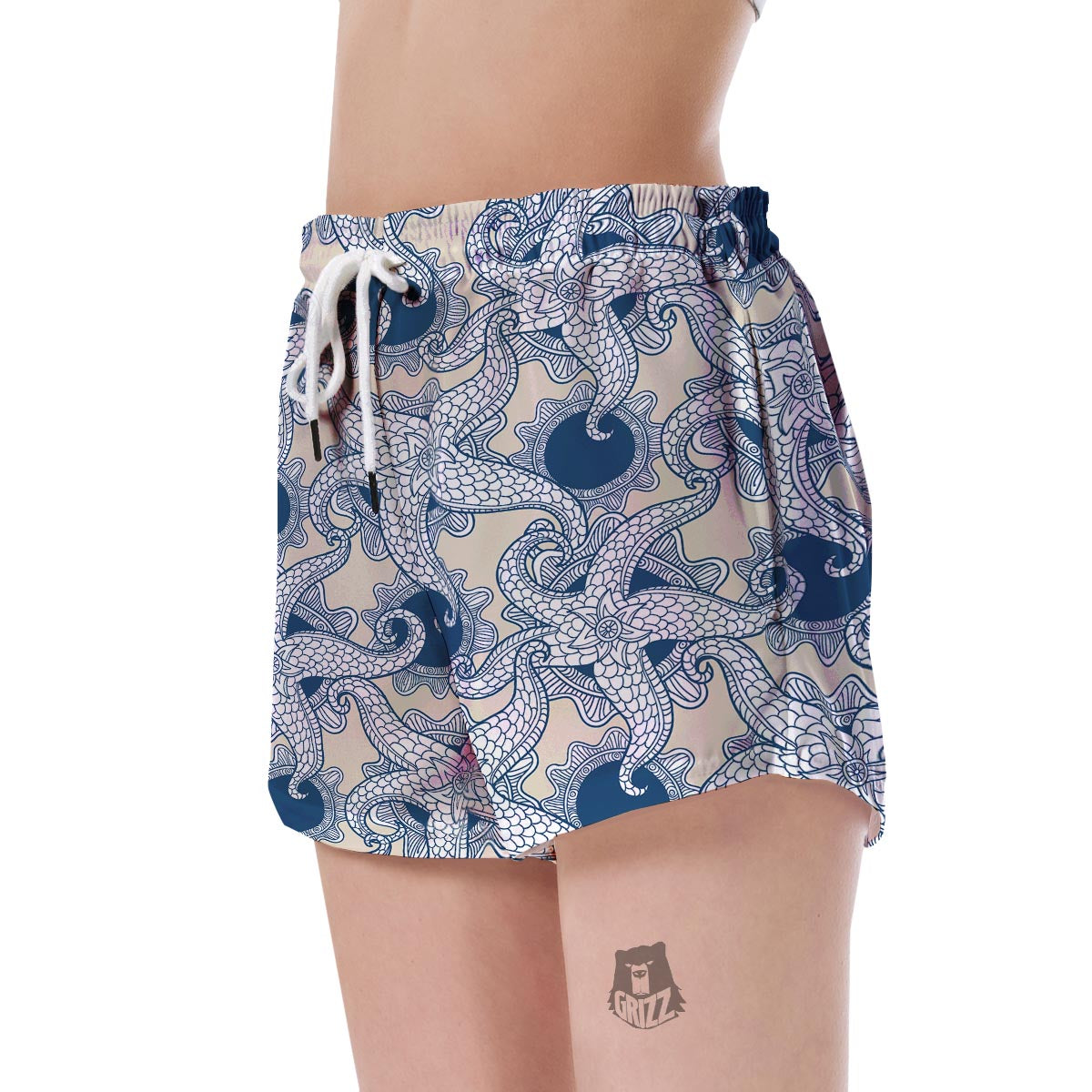 Ocean Octopus Pattern Print Women's Shorts-grizzshop