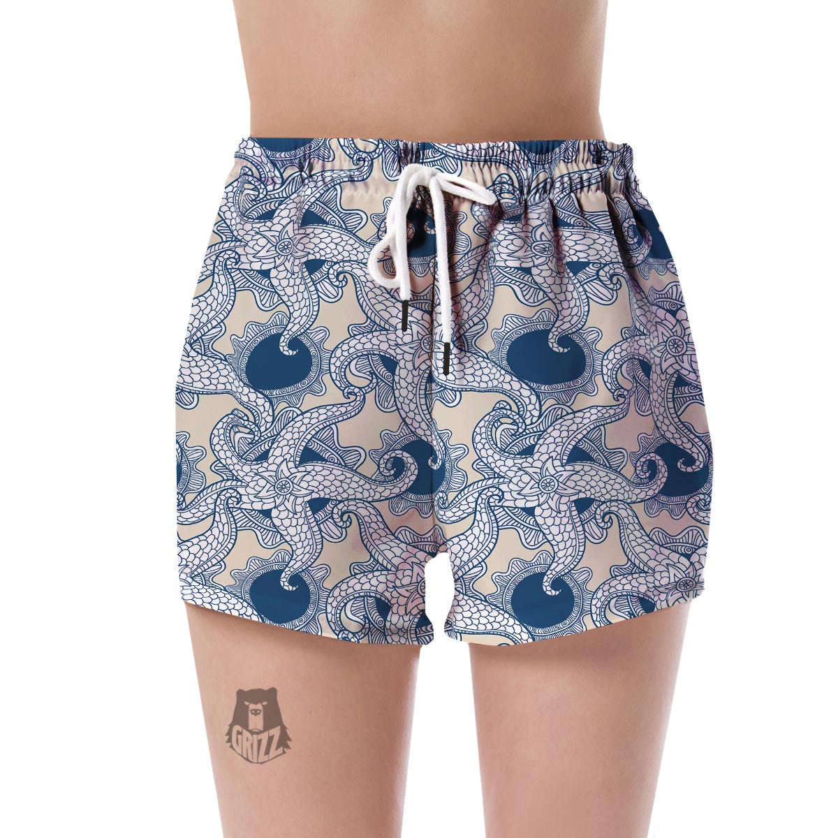 Ocean Octopus Pattern Print Women's Shorts-grizzshop