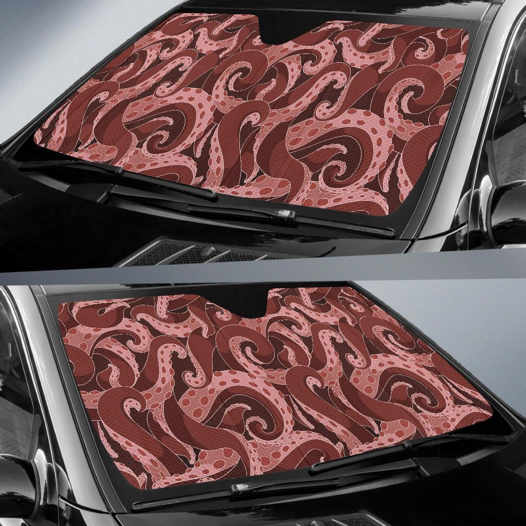 Octopus Squid Tentacle Pattern Print Car Sun Shade-grizzshop