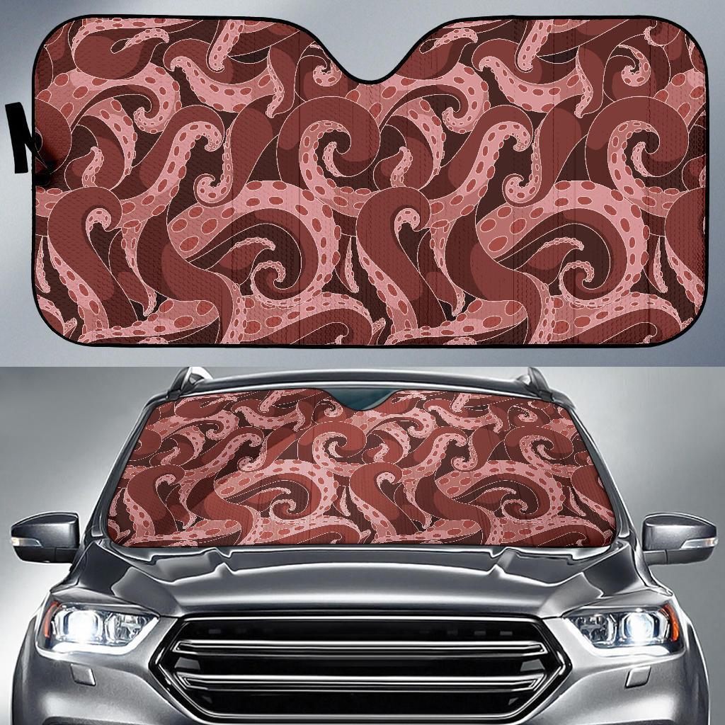 Octopus Squid Tentacle Pattern Print Car Sun Shade-grizzshop