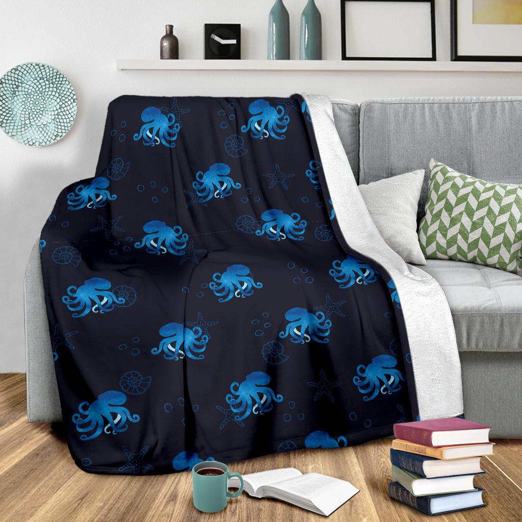 Octopus Squid Tentacle Print Pattern Blanket-grizzshop