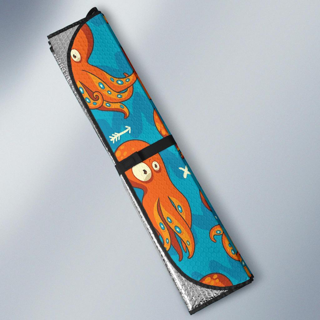 Octopus Tentacle Squid Pattern Print Car Sun Shade-grizzshop
