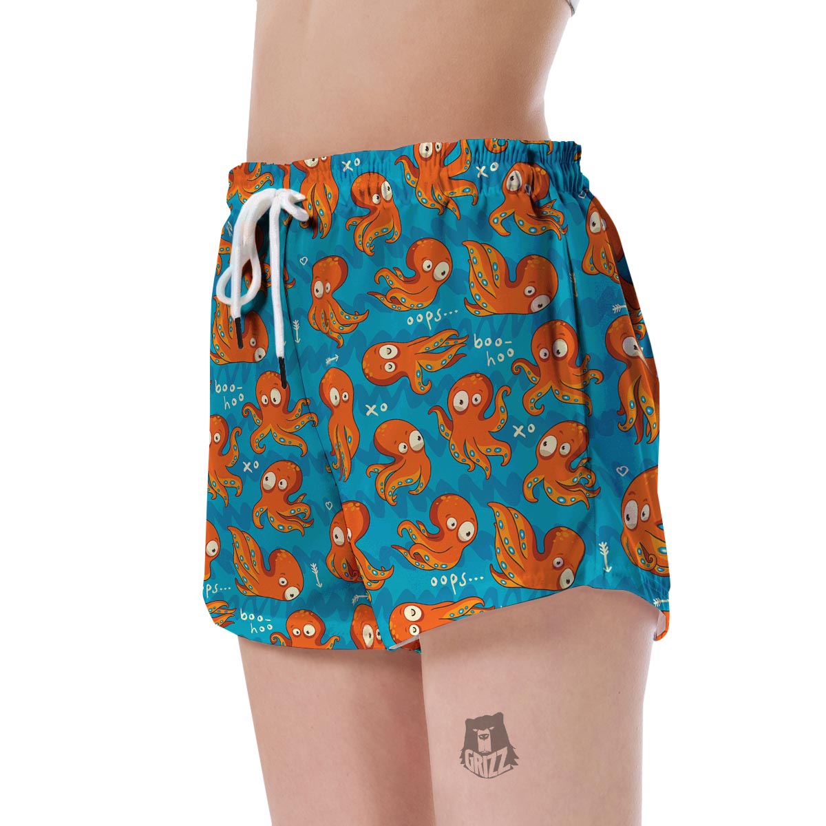 Octopus Tentacle Squid Pattern Print Women's Shorts-grizzshop
