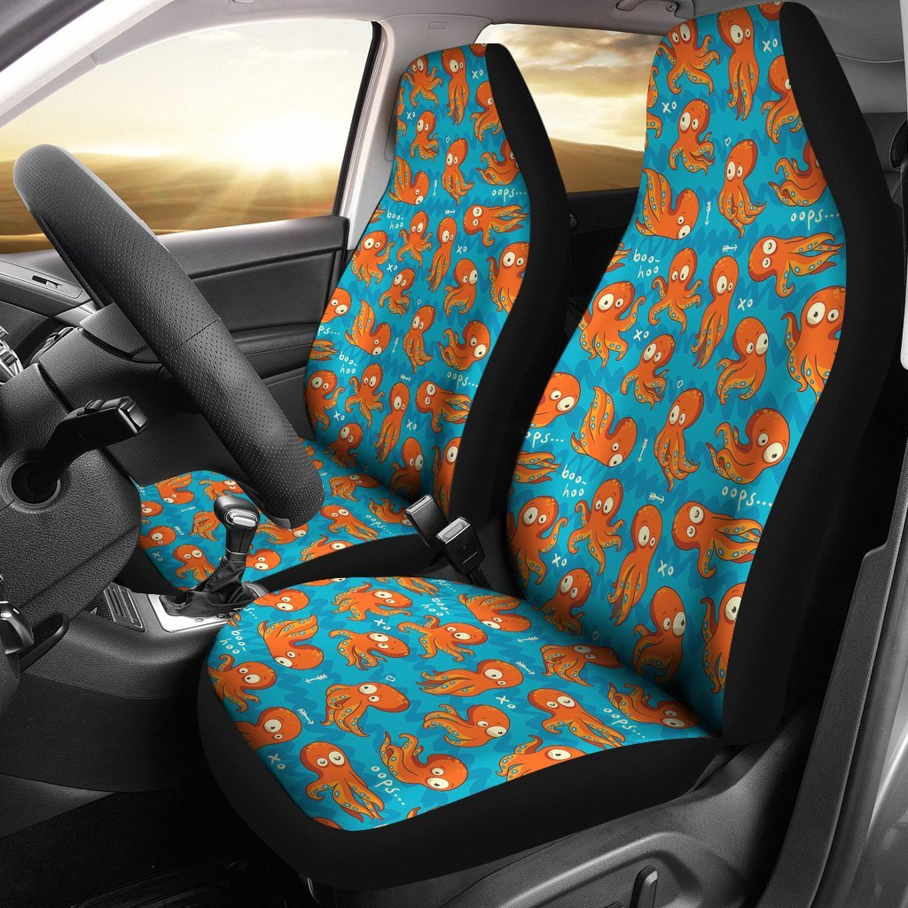 Octopus Tentacle Squid Pattern Print Universal Fit Car Seat Cover-grizzshop