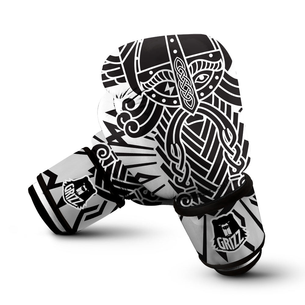 Odin God With Muninn And Huginn Print Boxing Gloves-grizzshop
