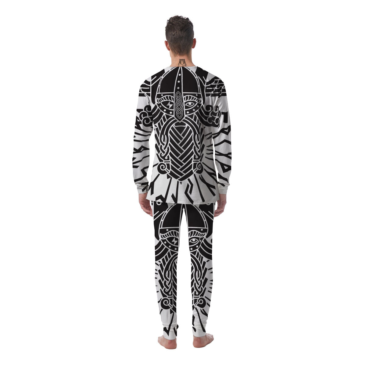 Odin God With Muninn And Huginn Print Men's Pajamas-grizzshop