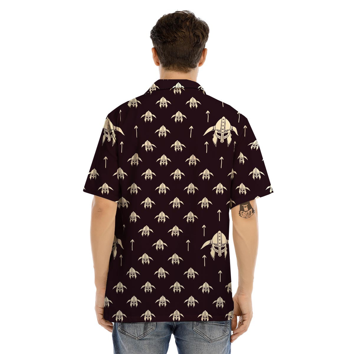 Odin's Mask Viking Men’s Hawaiian Shirt-grizzshop