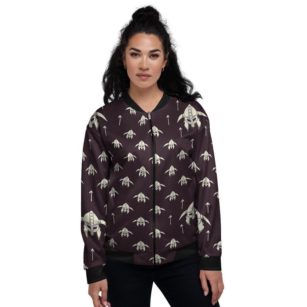 Odin's Mask Viking Women's Bomber Jacket-grizzshop