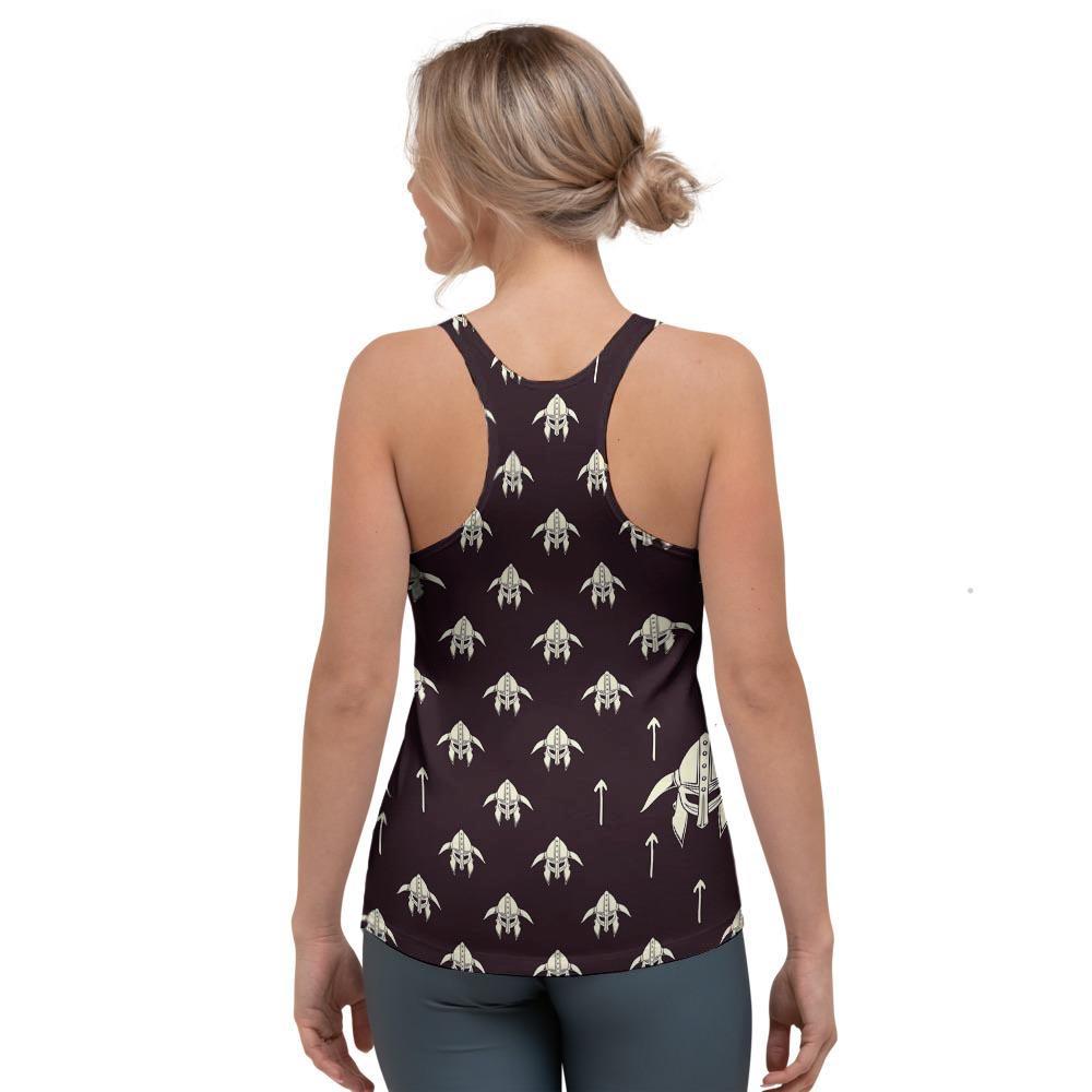Odin's Mask Viking Women's Racerback Tank Top-grizzshop
