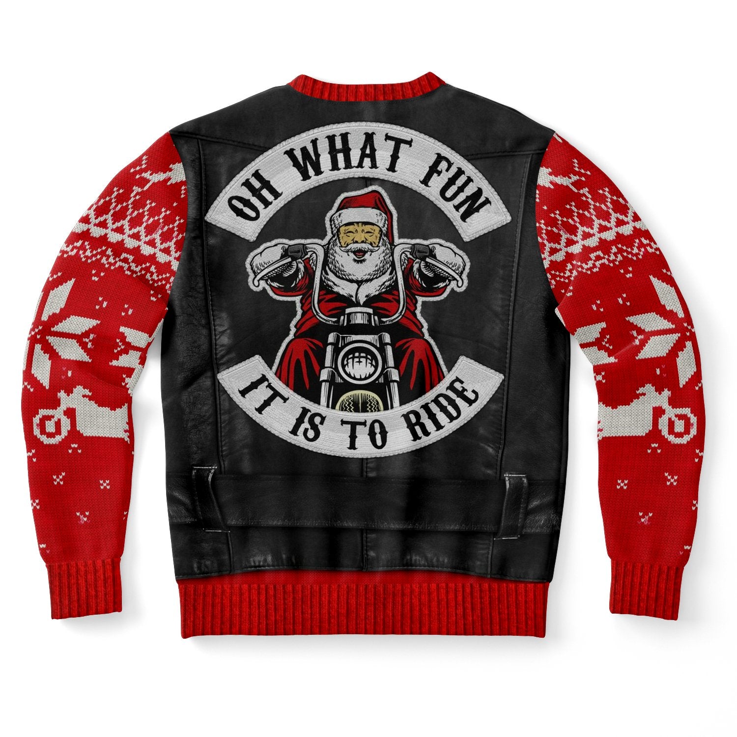 Oh What Fun It Is To Ride Motorcycle Ugly Christmas Sweater-grizzshop