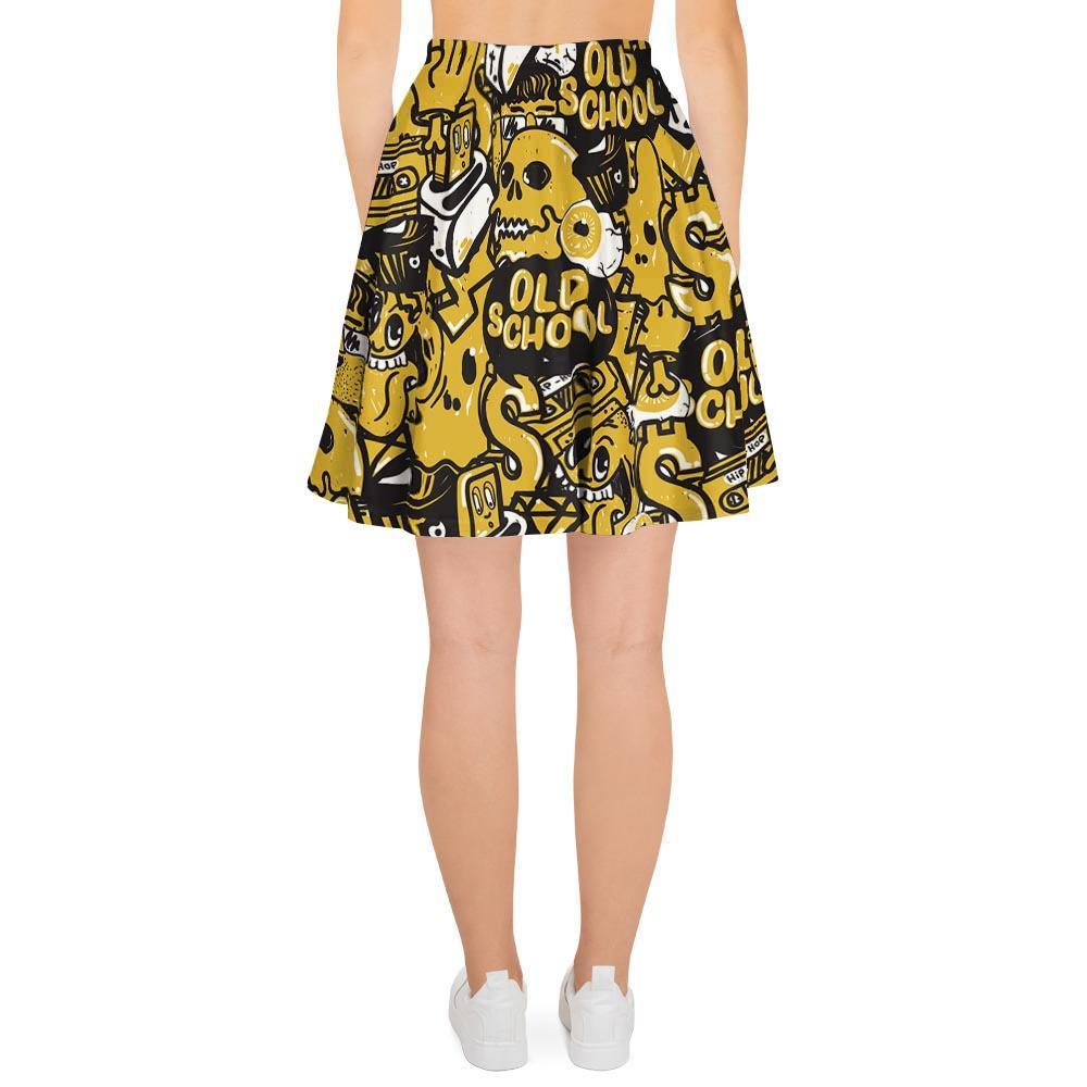 Old School HipHop Print Women's Skirt-grizzshop