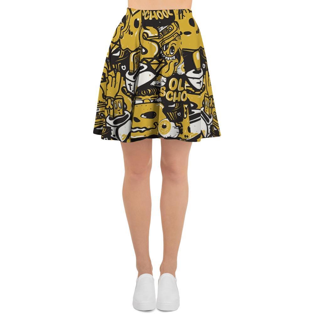 Old School HipHop Print Women's Skirt-grizzshop