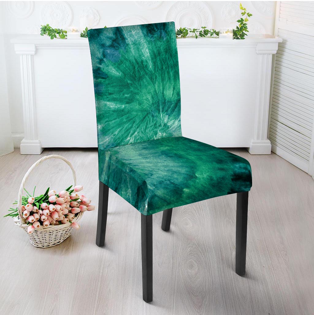 Olive Green Tie Dye Chair Cover-grizzshop