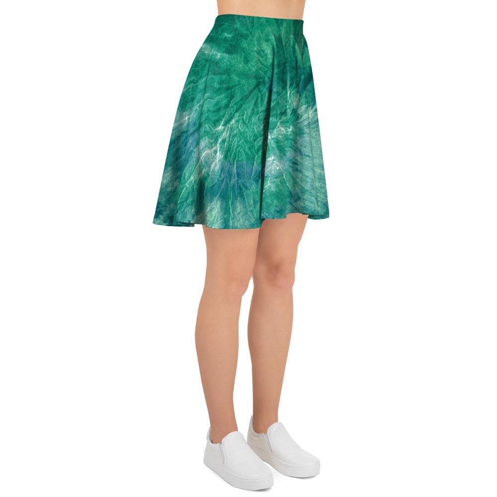 Olive Green Tie Dye Women's Skirt-grizzshop