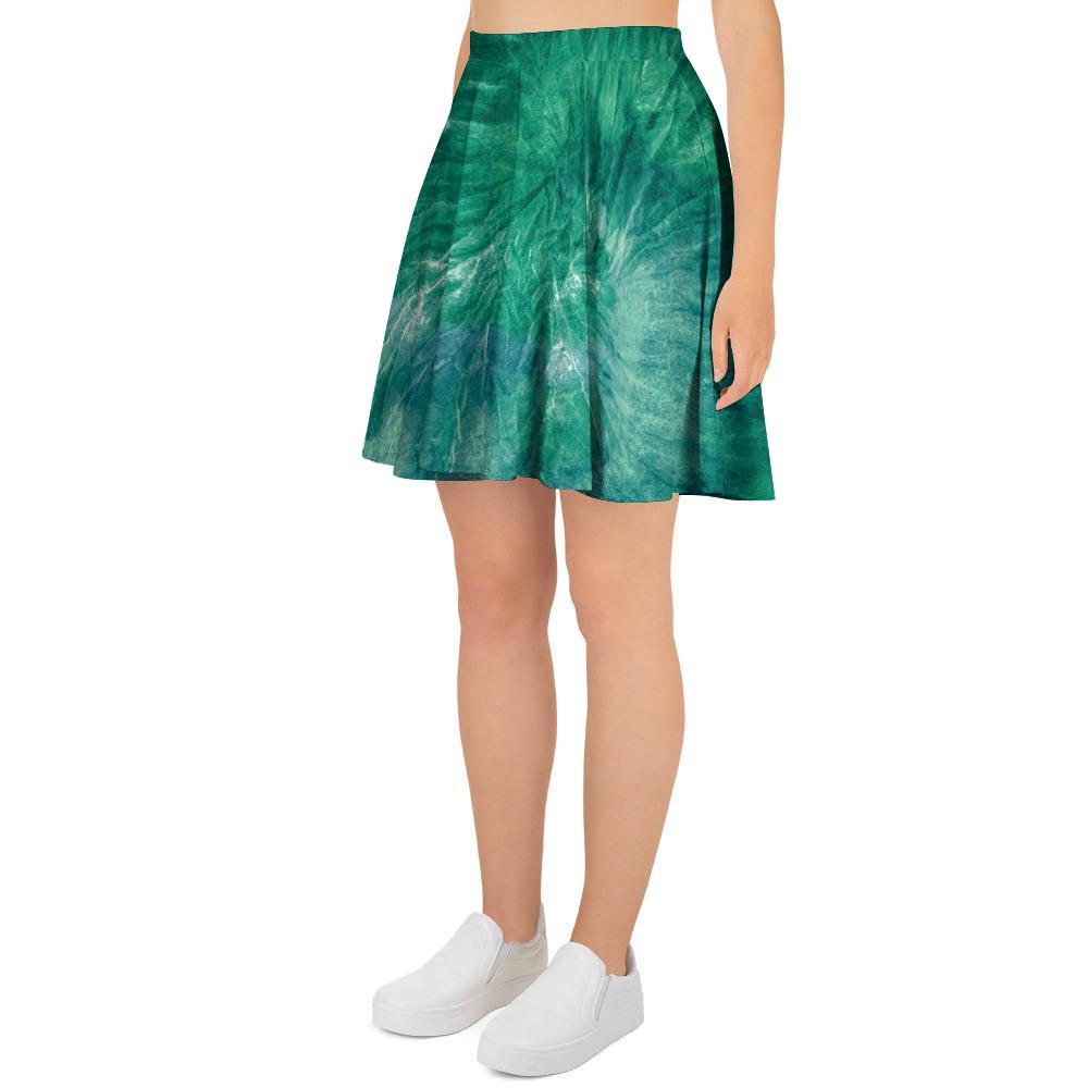 Olive Green Tie Dye Women's Skirt-grizzshop