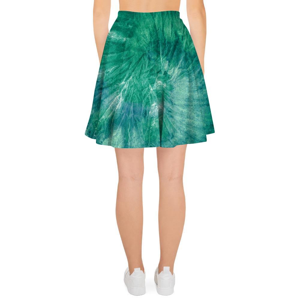 Olive Green Tie Dye Women's Skirt-grizzshop