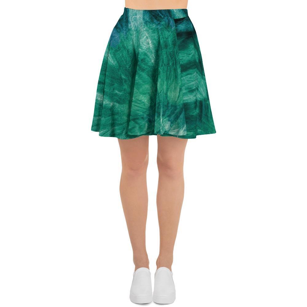 Olive Green Tie Dye Women's Skirt-grizzshop