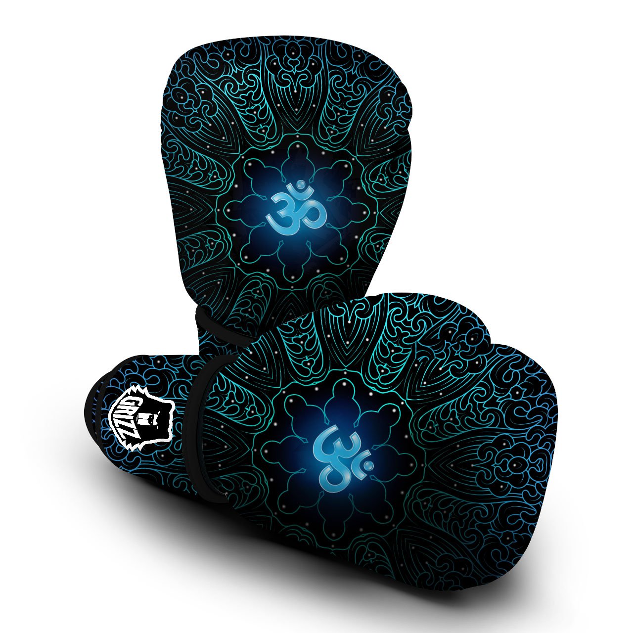 Om Psychedelic Print Boxing Gloves-grizzshop