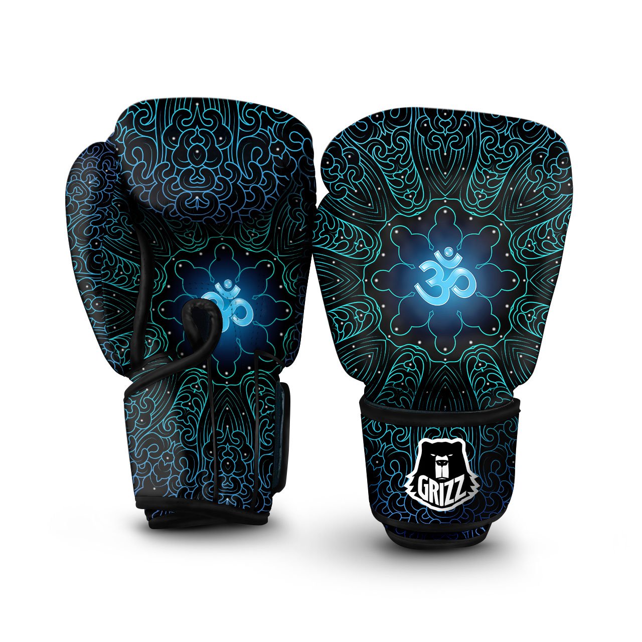 Om Psychedelic Print Boxing Gloves-grizzshop